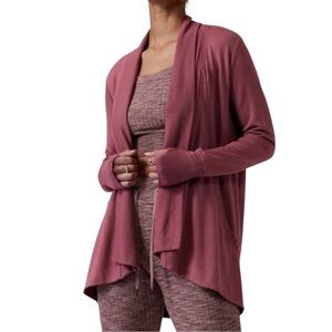 Athleta Pranayama Wrap Cardigan Size M Tawny Rose